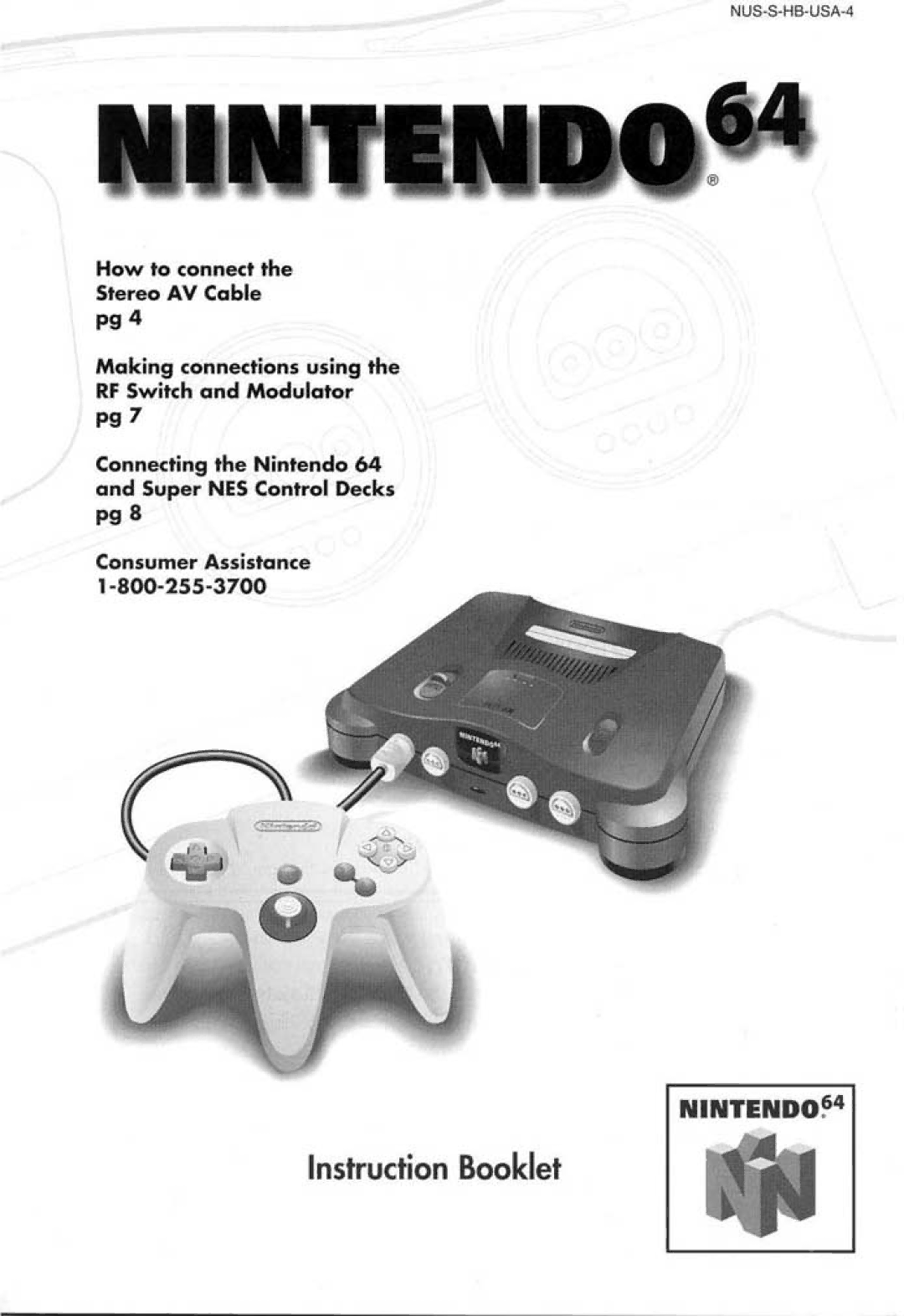 Nintendo ebay_Nintendo64SmokeGreyConsole manual 