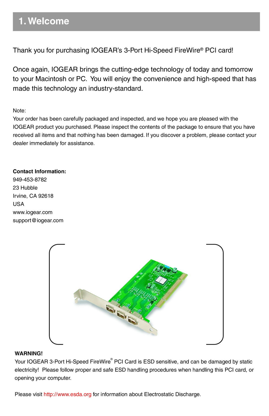 Nintendo GIC430F quick start Welcome, Contact Information 