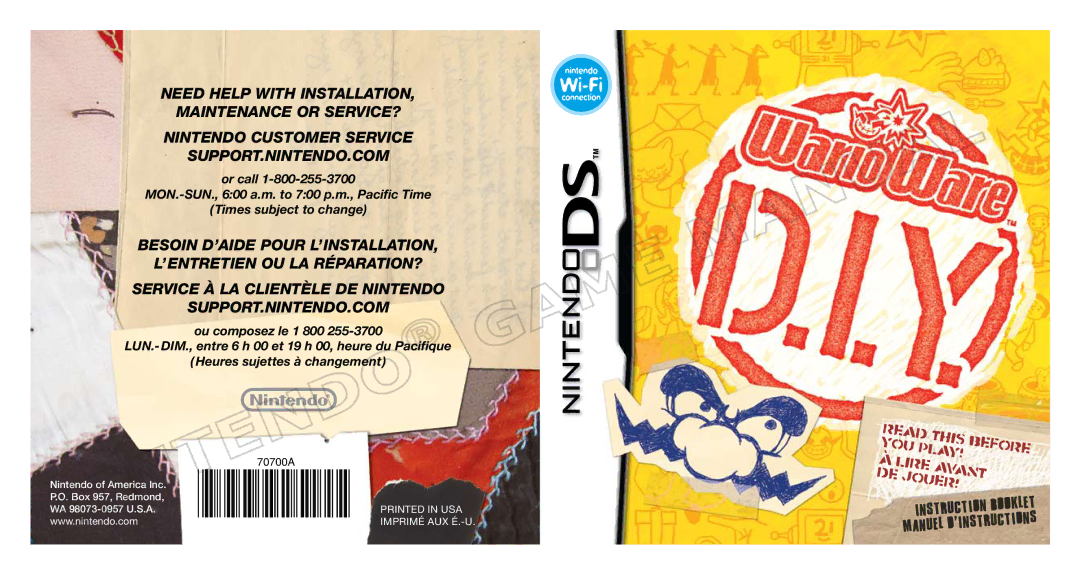 Nintendo 45496740801, Wario Ware D.I.Y, 70700A manual Jouer 