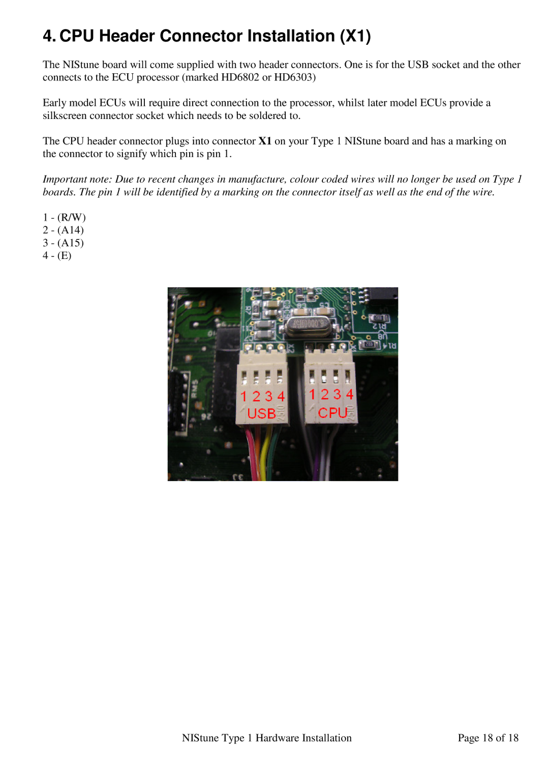 Nissan 6802, 6303 installation manual CPU Header Connector Installation 