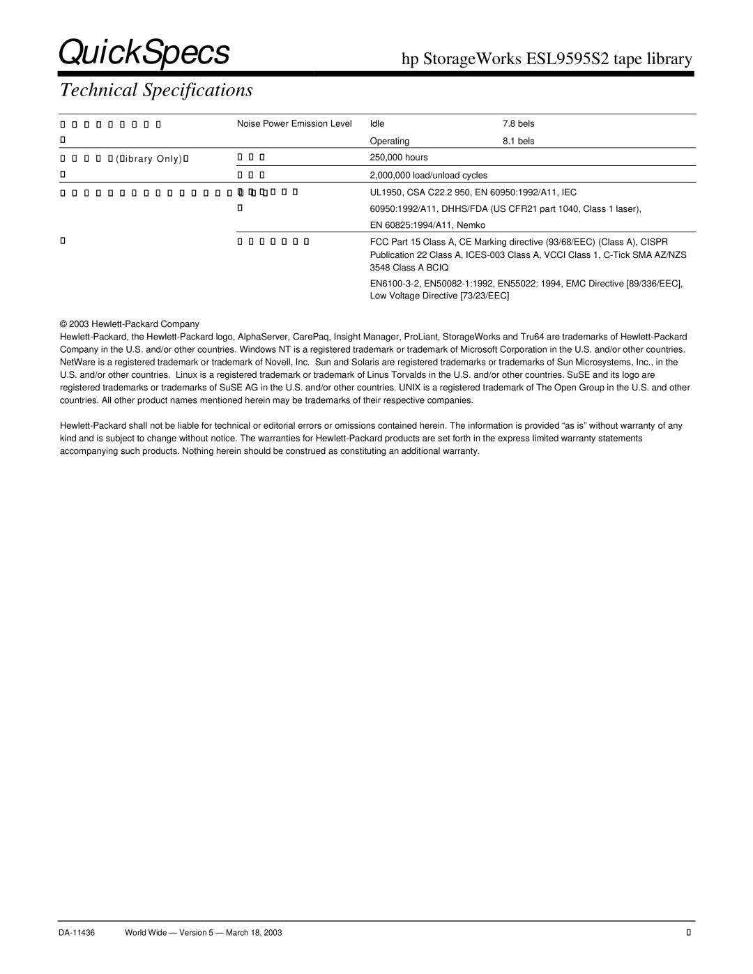 Nissan ESL 95955S2 manual Acoustic Noise, Regulatory Compliance Safety, Emissions 