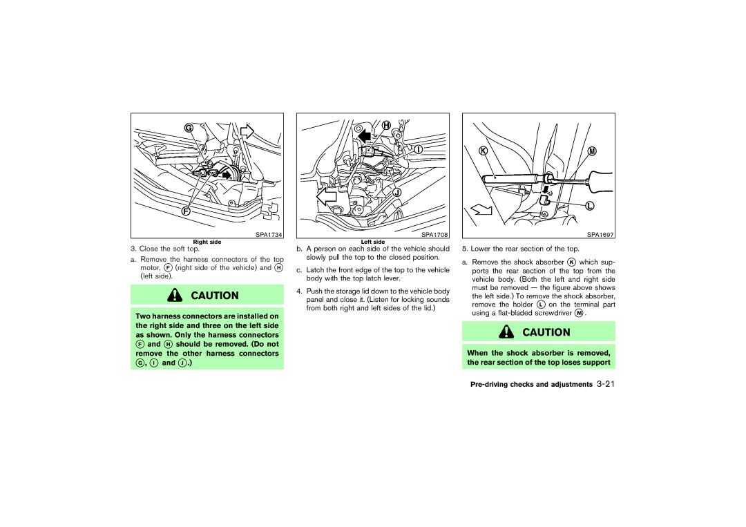 Nissan Z33-D owner manual Right side 