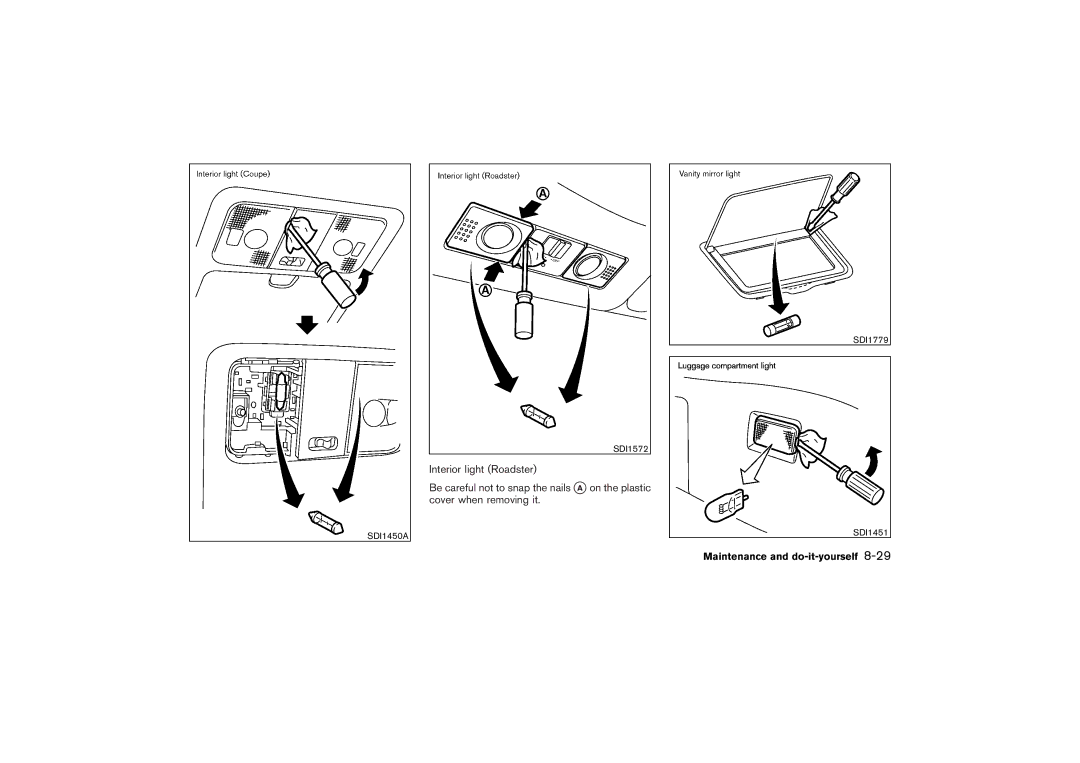 Nissan Z33-D owner manual SDI1450A SDI1572 