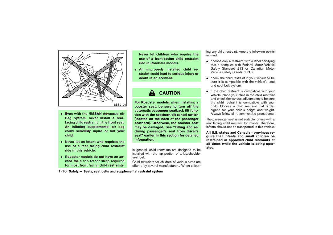 Nissan Z33-D owner manual SSS0100 