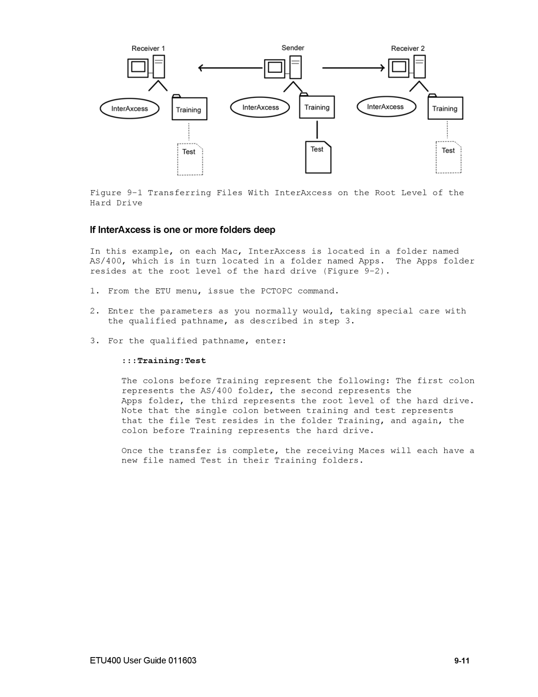 Nlynx ETU400 manual If InterAxcess is one or more folders deep 