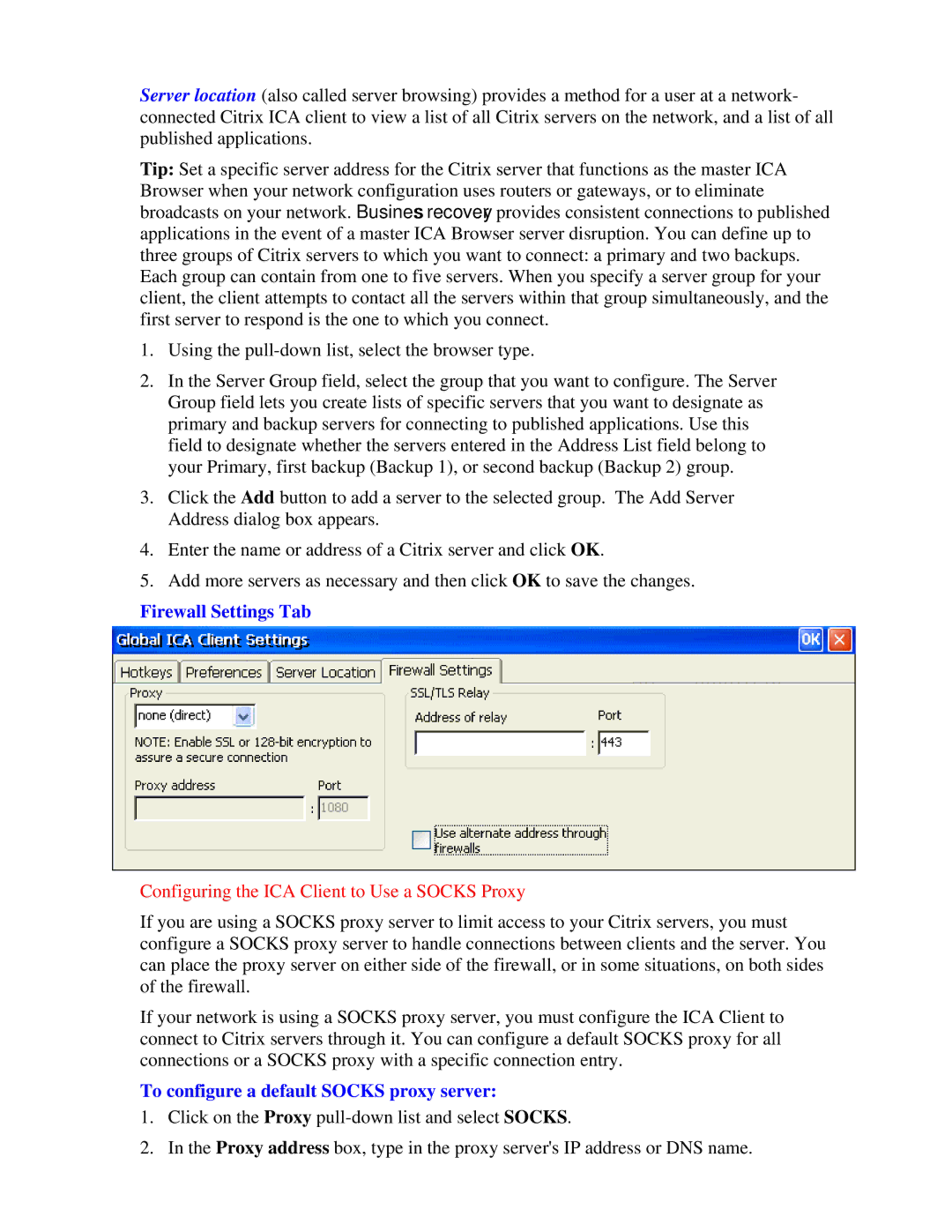 Nlynx MinIT6000 user manual Firewall Settings Tab, To configure a default Socks proxy server 