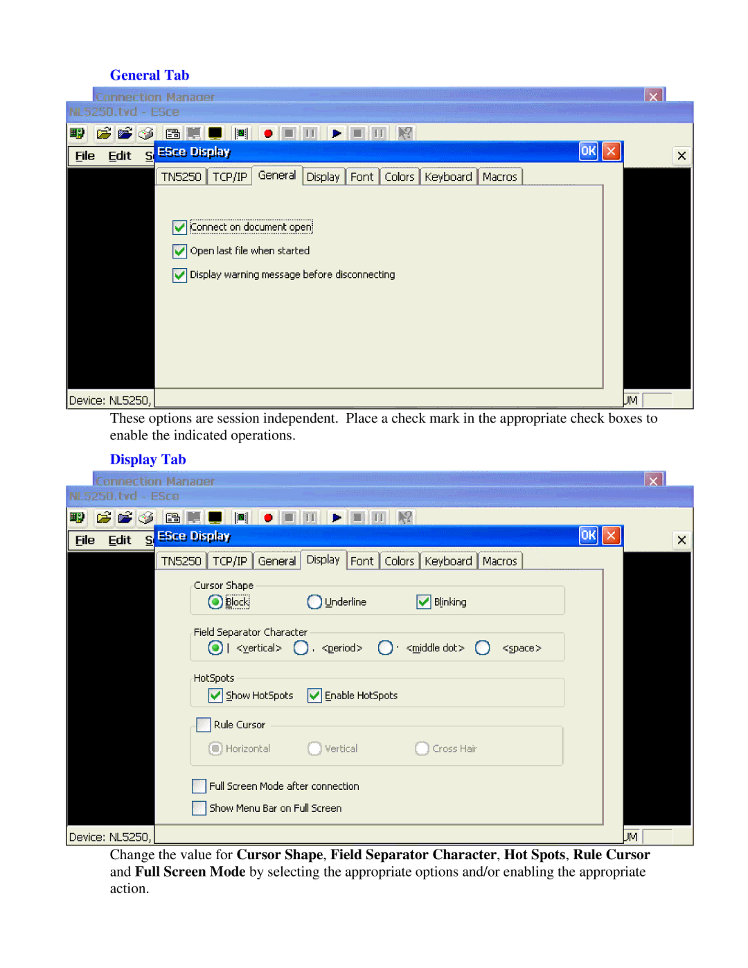 Nlynx MinIT6000 user manual General Tab 