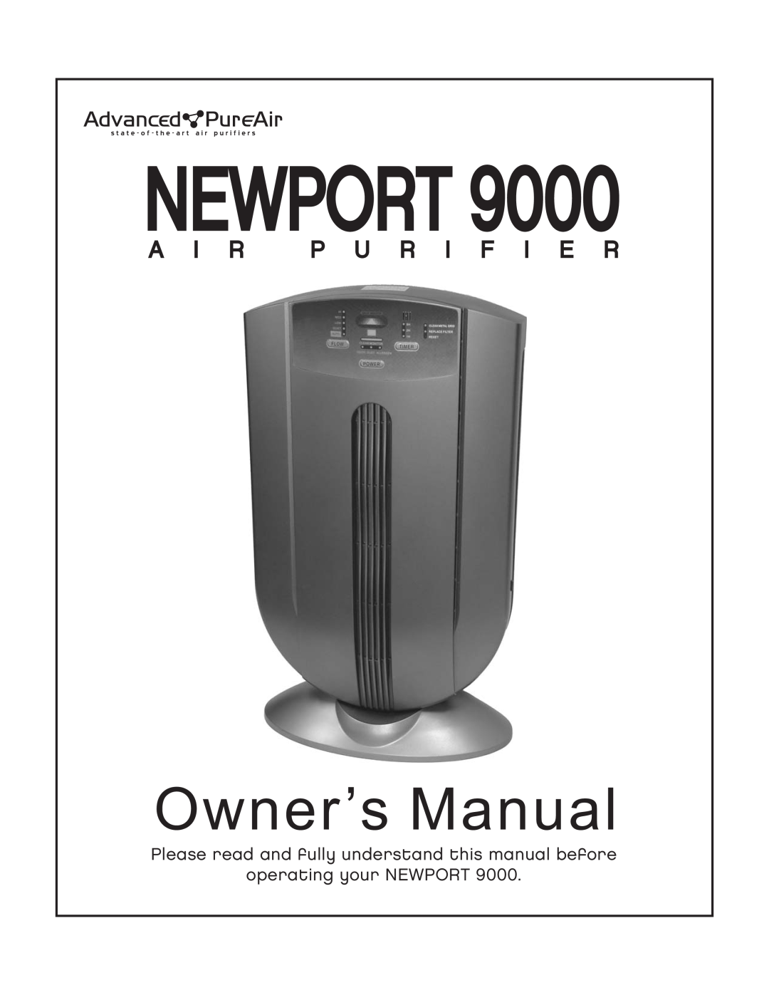 Nlynx NEWPORT 9000 owner manual Owner ’s Manual, operating your NEWPORT 