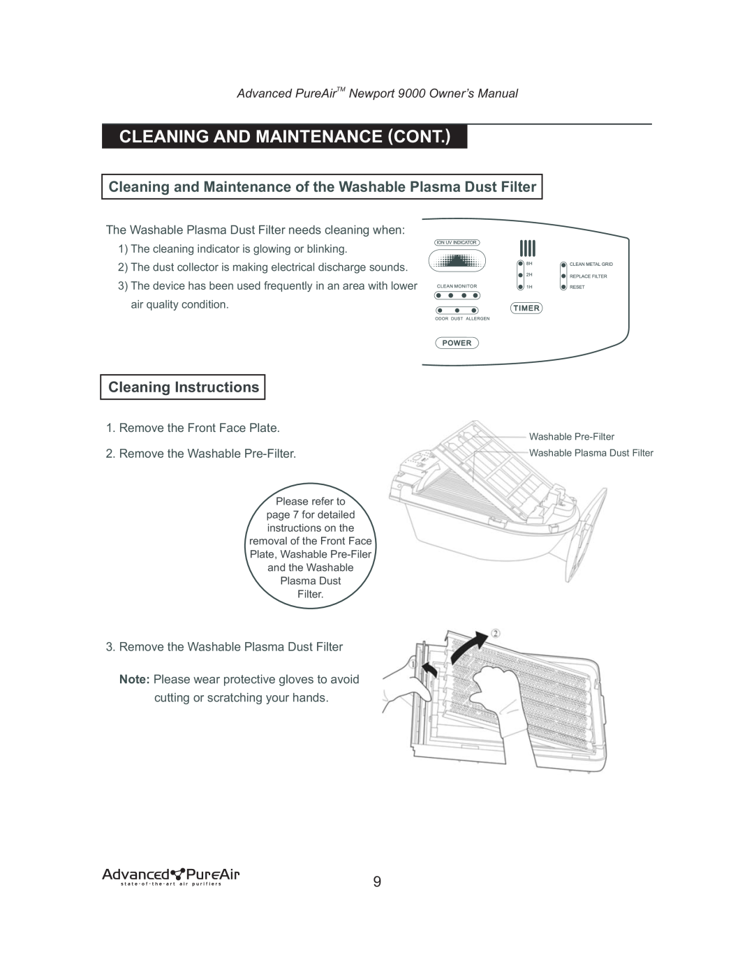 Nlynx NEWPORT 9000 owner manual Cleaning Instructions, Cleaning And Maintenance Cont 