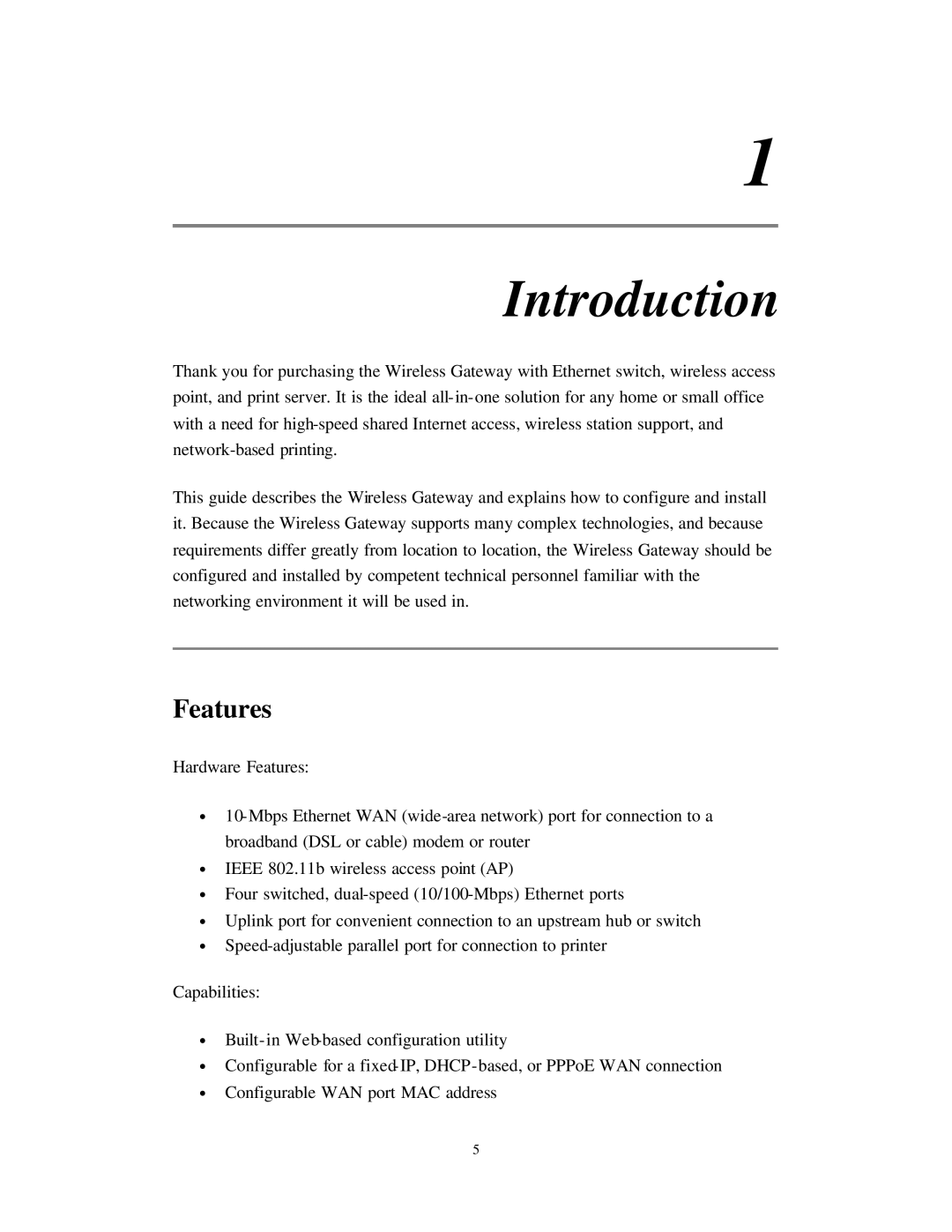 Nlynx Wireless Gateway manual Introduction, Features 