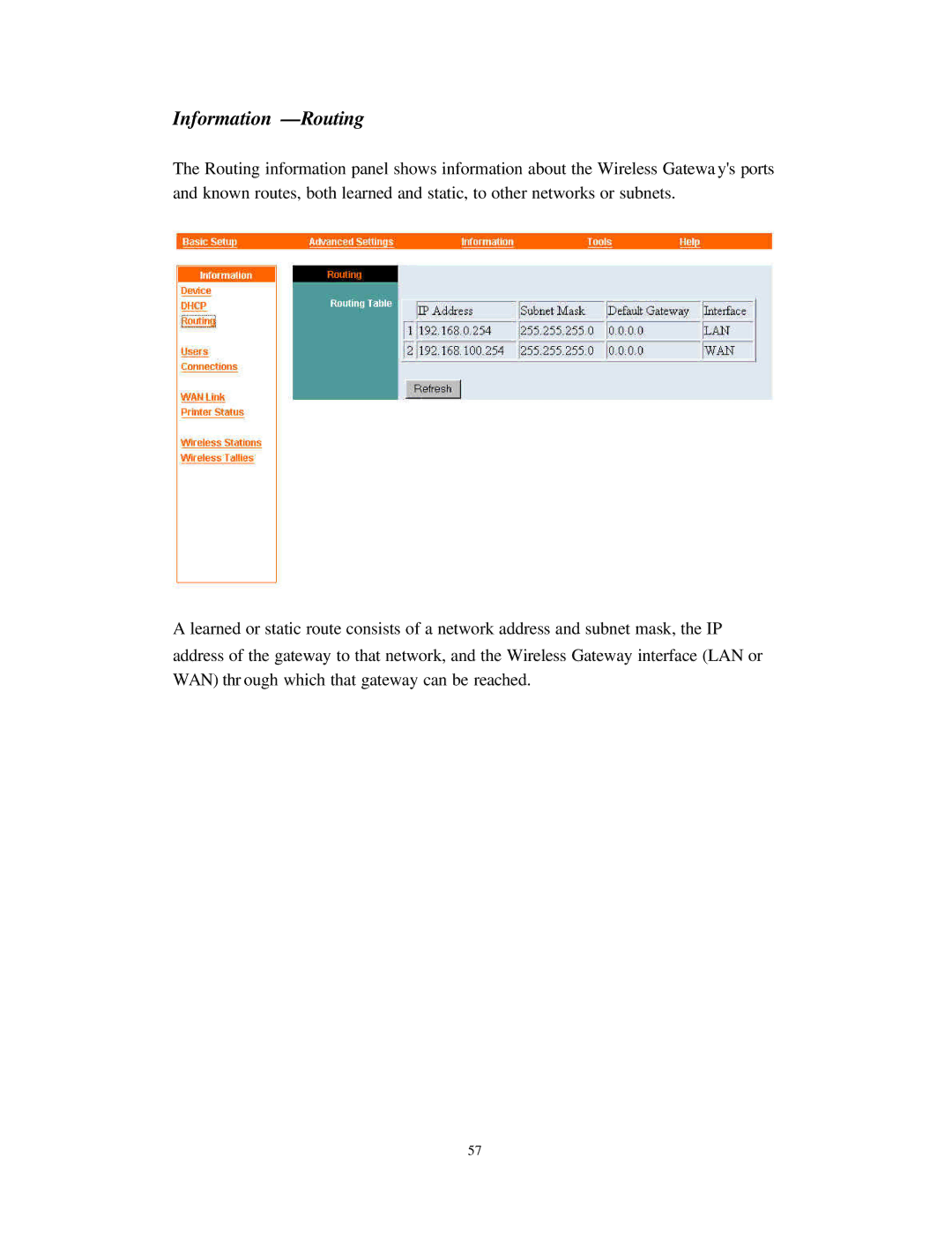 Nlynx Wireless Gateway manual Information Routing 