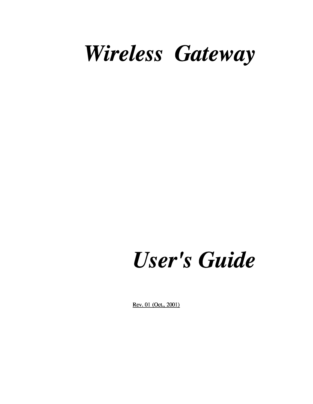 Nlynx Wireless Gateway manual Users Guide, Rev. 01 Oct 