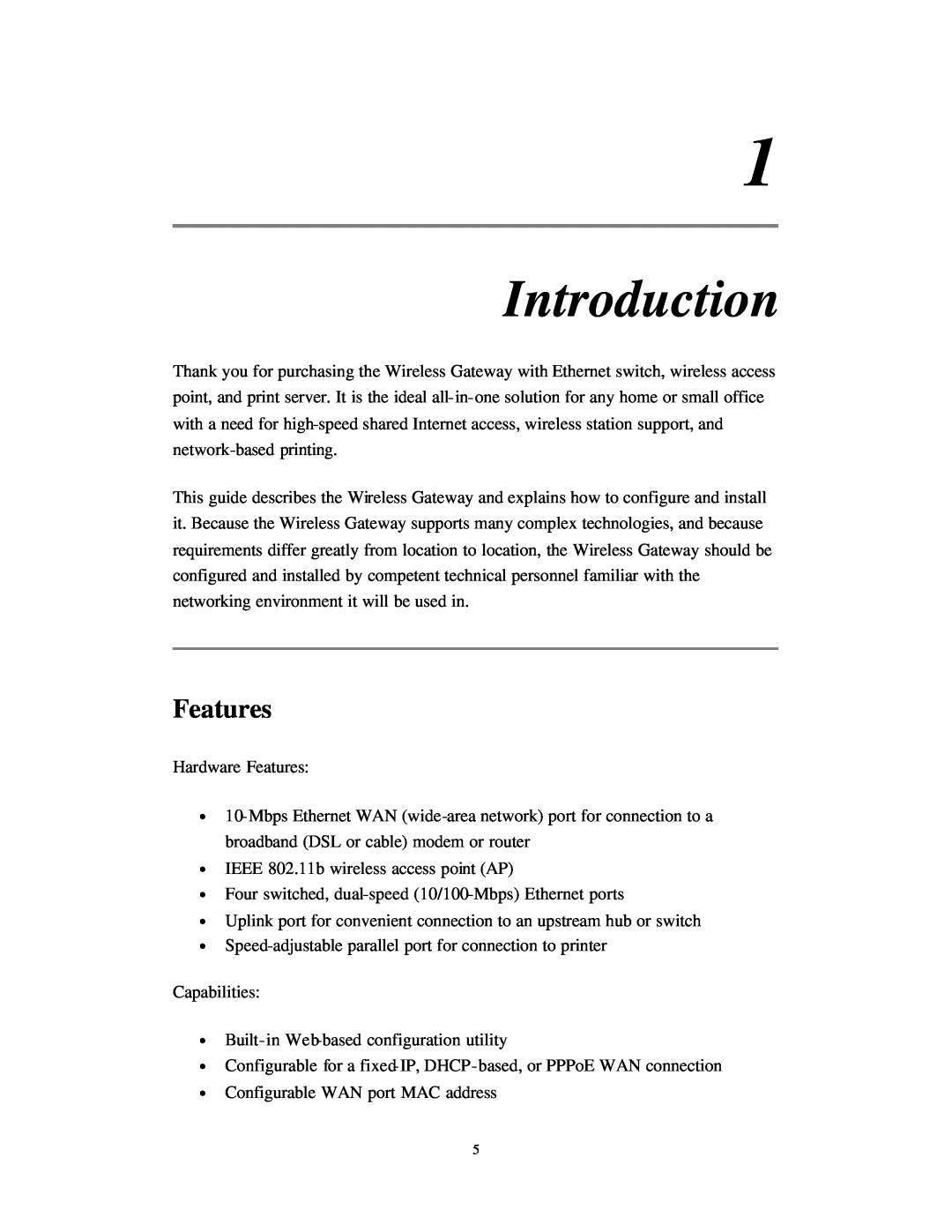 Nlynx Wireless Gateway manual Introduction, Features 