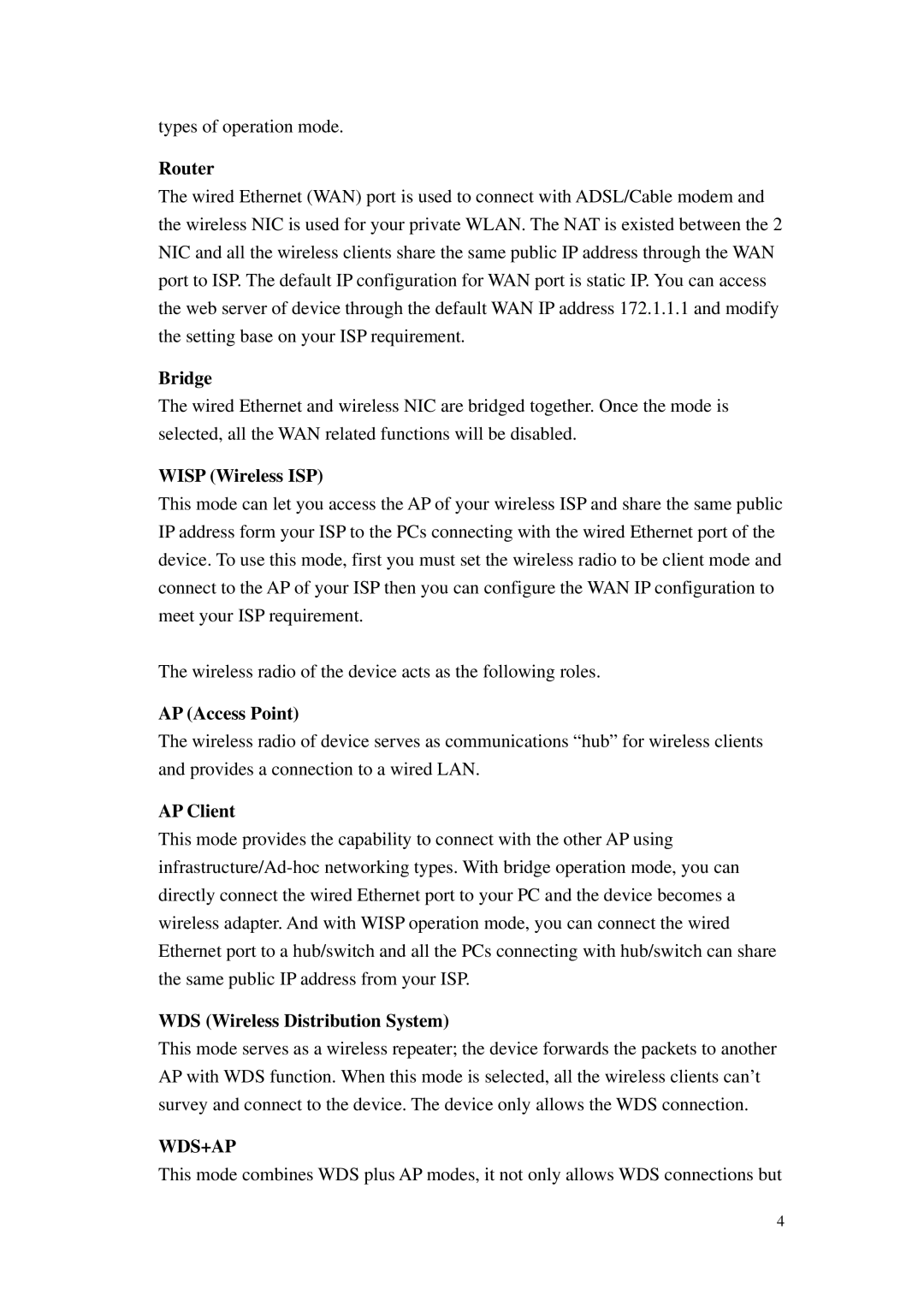 Nlynx ZWA-G120 user manual Wds+Ap 