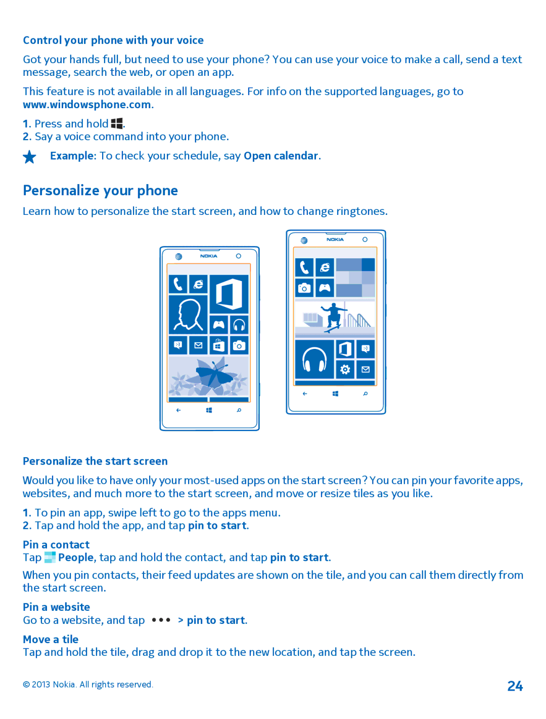 Nokia 1020 manual Personalize your phone 