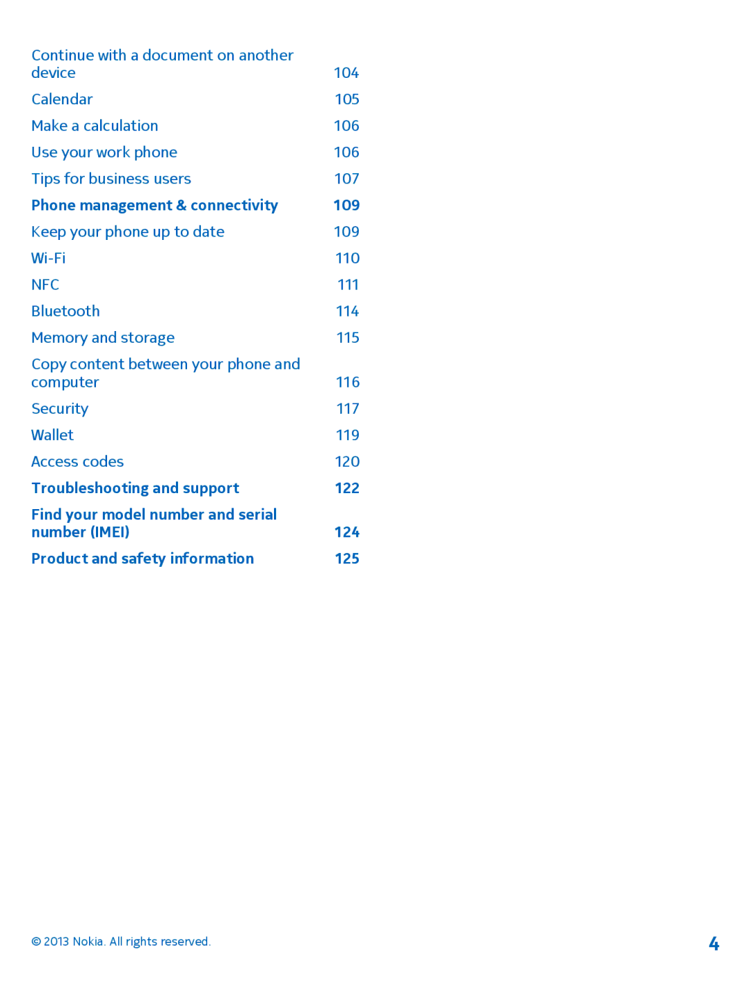 Nokia 1020 manual Phone management & connectivity 109, Nfc 