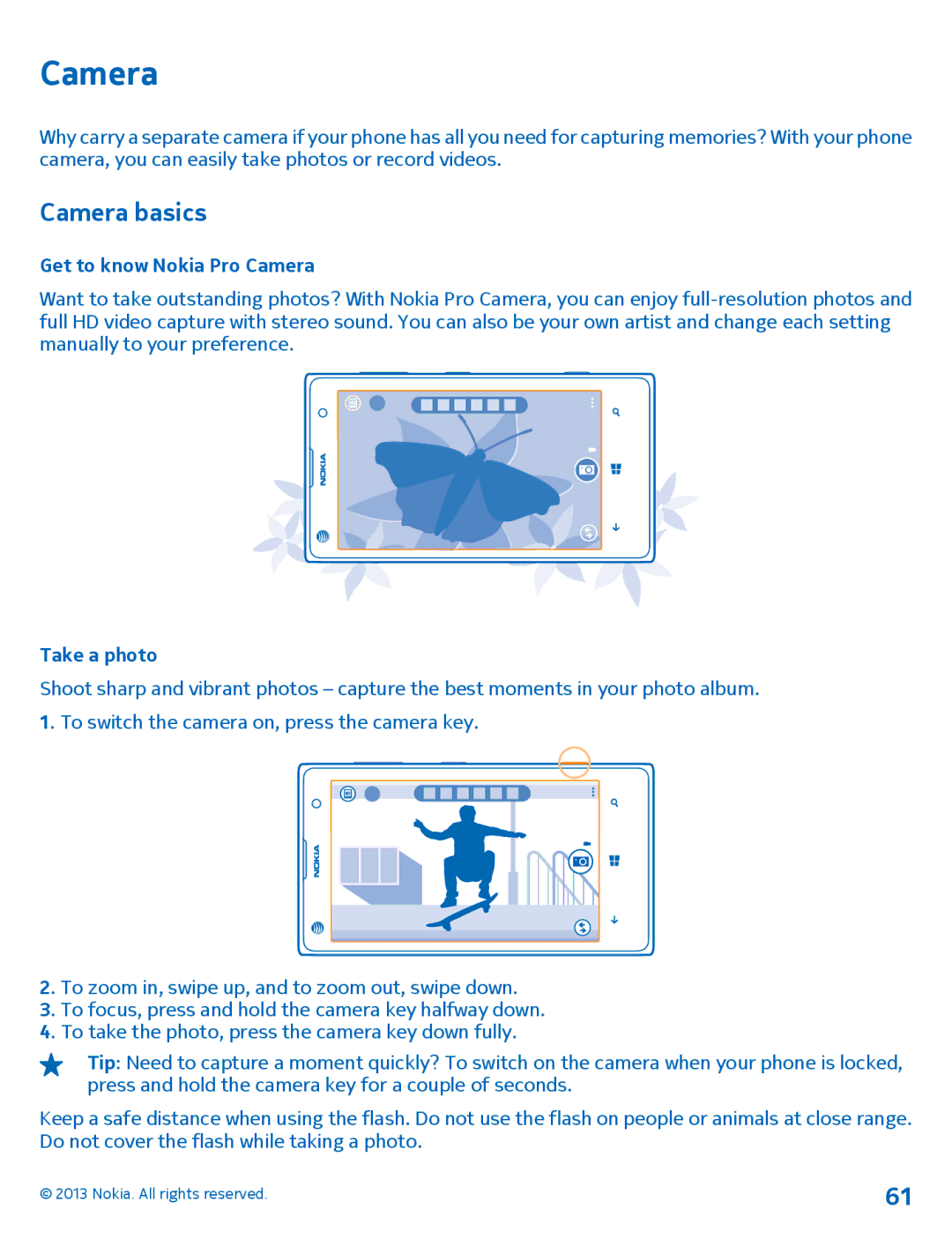 Nokia 1020 manual Camera basics, Get to know Nokia Pro Camera, Take a photo 