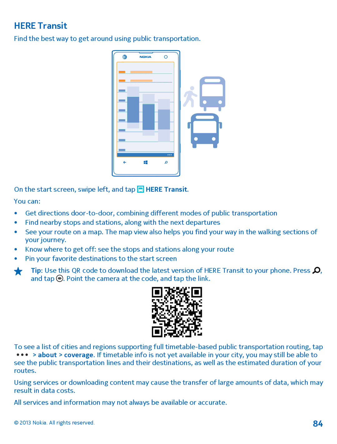 Nokia 1020 manual Here Transit 