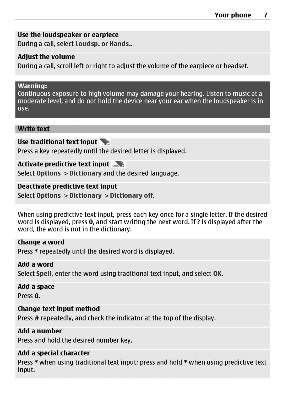 Nokia 1202, 1203 manual Select Options Dictionary Dictionary off 