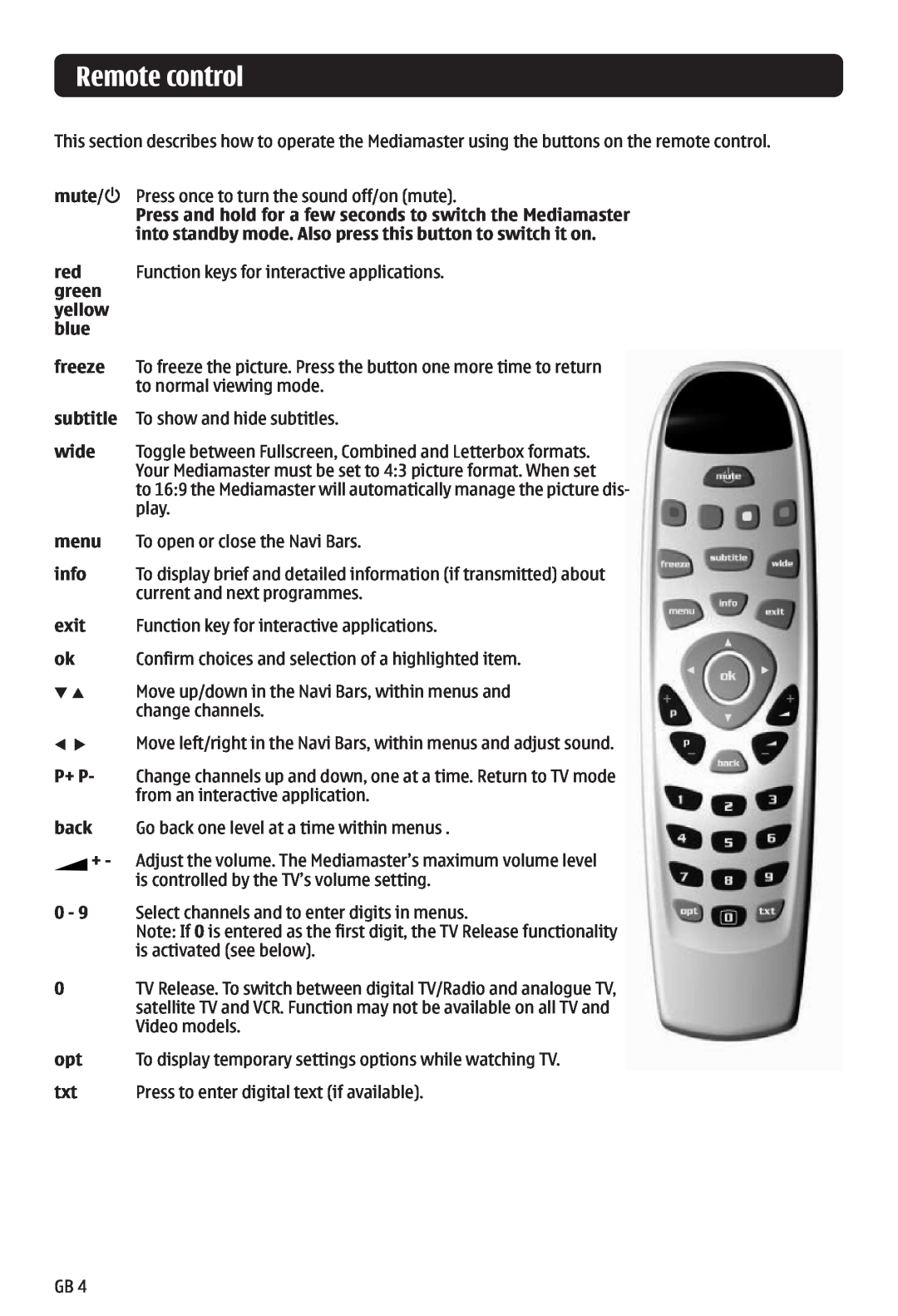 Nokia 121 T manual Remote control 