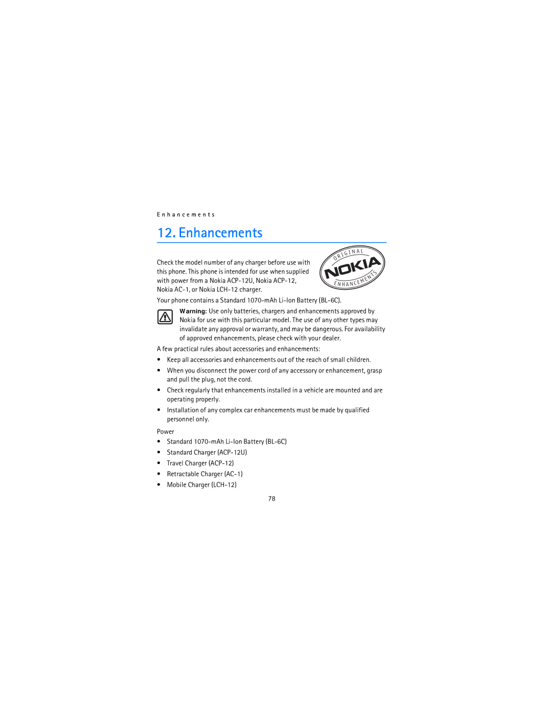 Nokia 12115i warranty Enhancements 