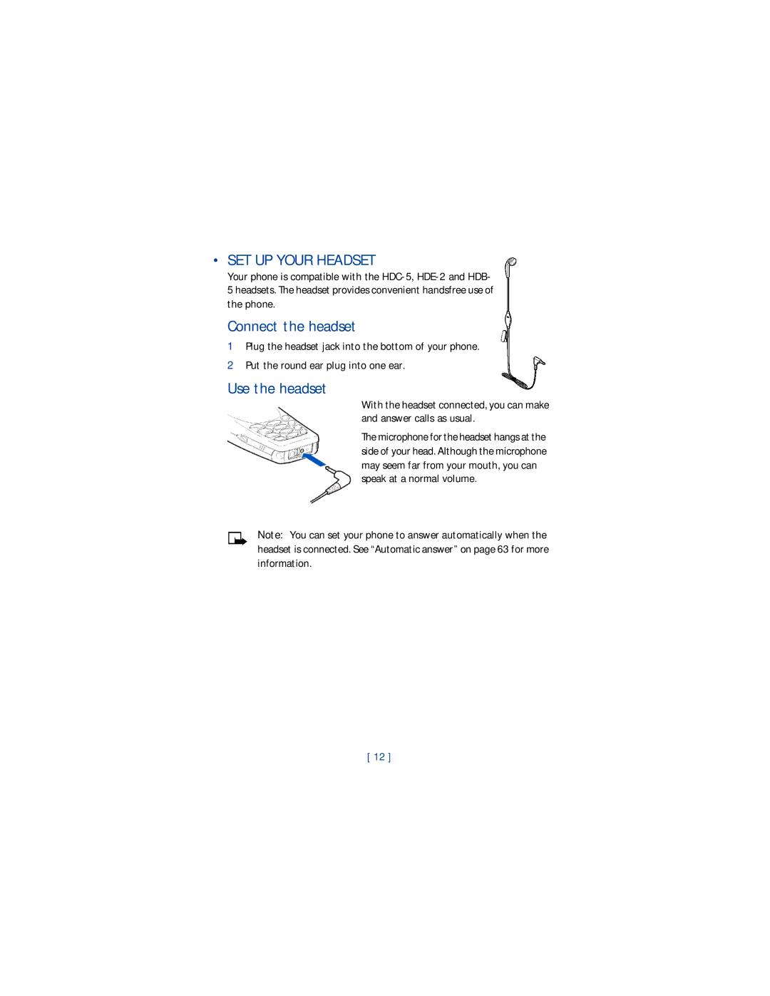 Nokia 1220 manual SET UP Your Headset, Connect the headset, Use the headset 