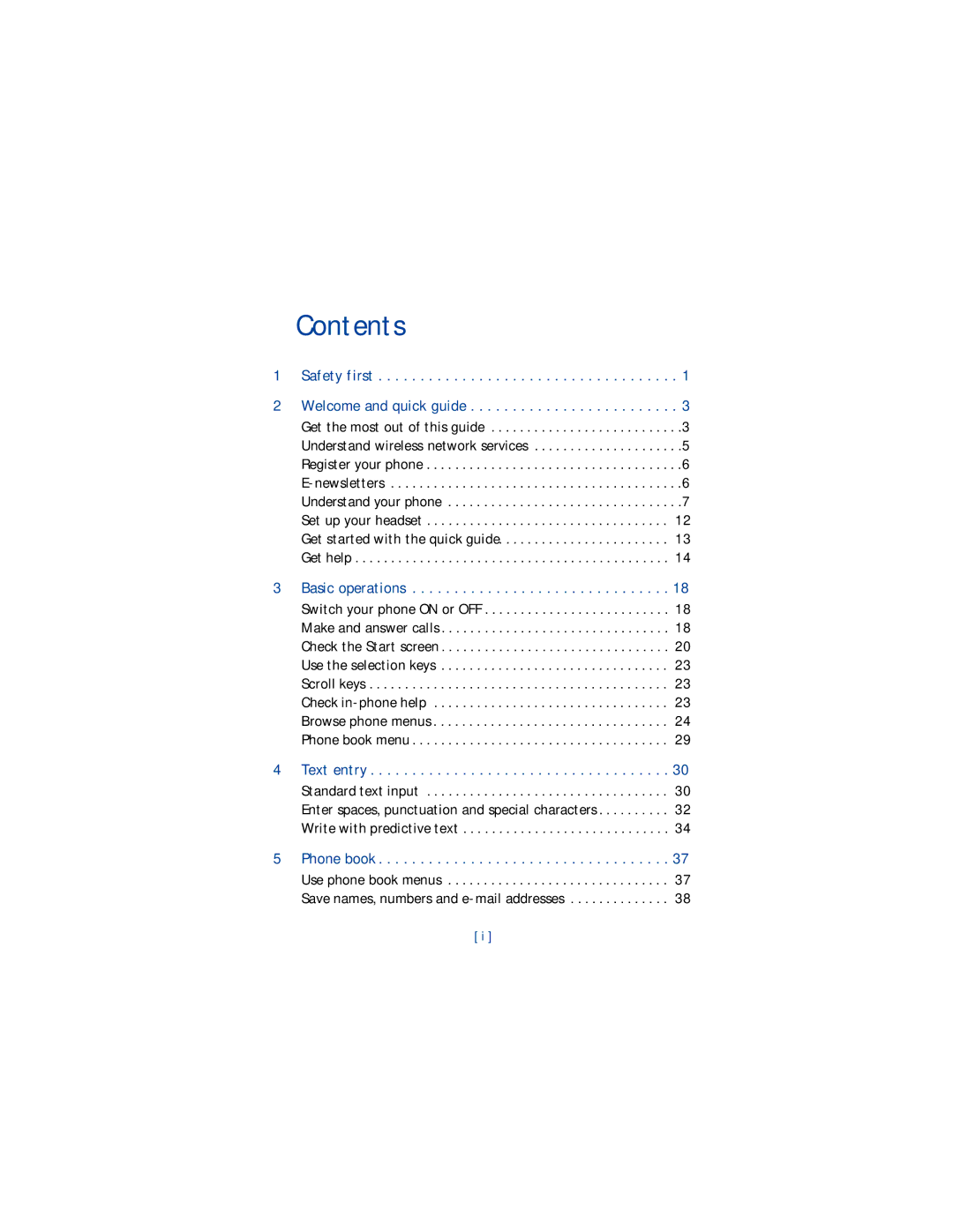 Nokia 1220 manual Contents 