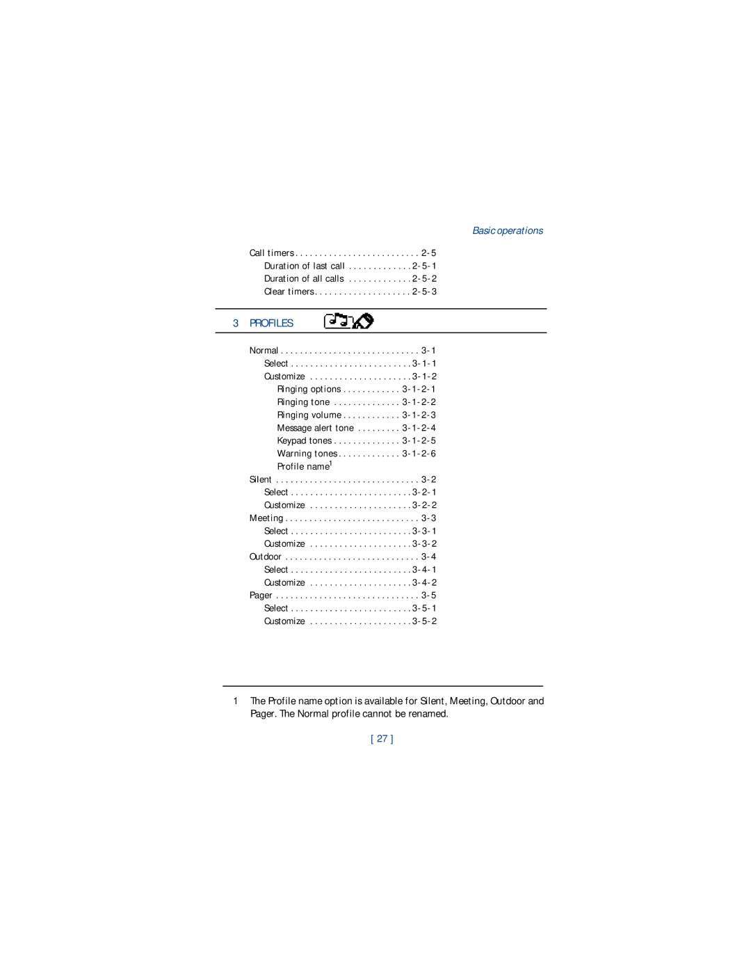 Nokia 1220 manual Profiles 