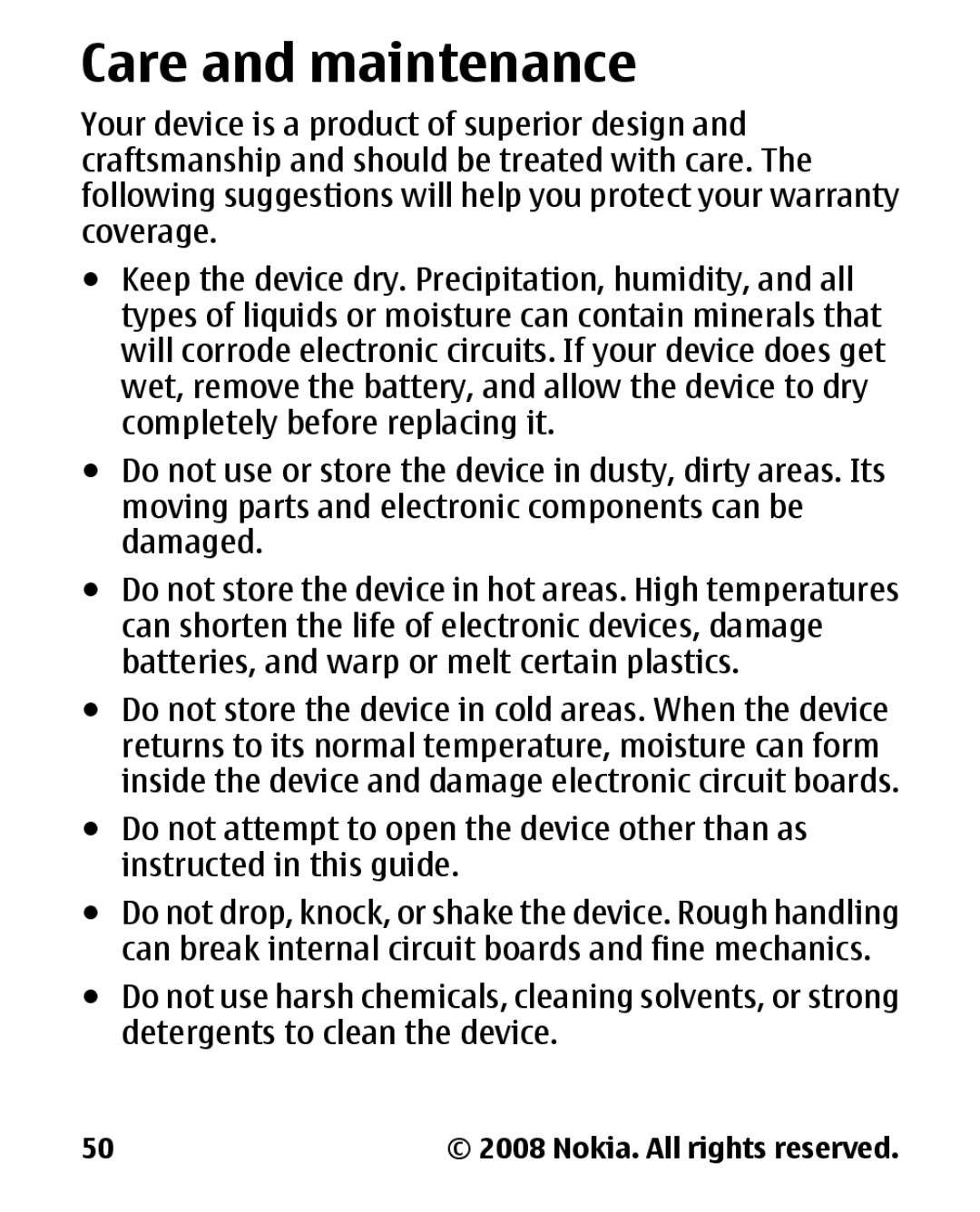 Nokia 1680 manual Care and maintenance 