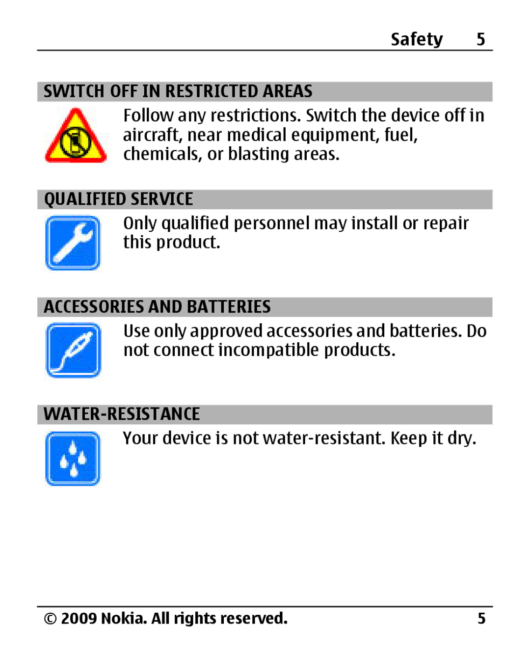 Nokia 1800 manual Qualified Service 