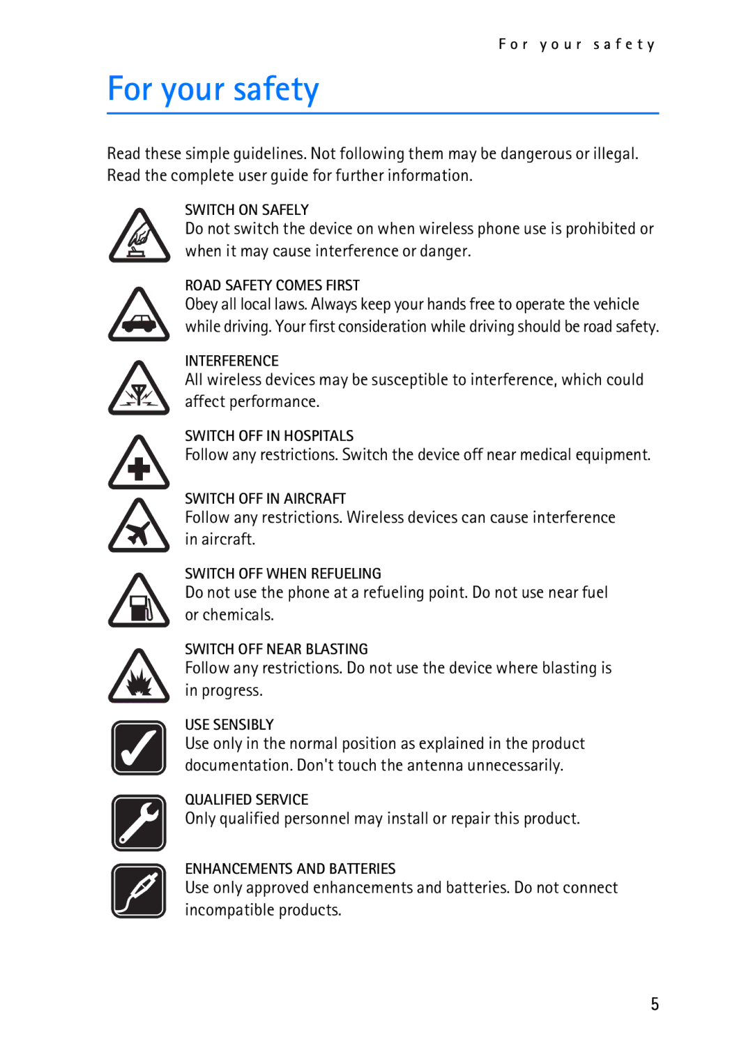 Nokia 2116i manual For your safety, Only qualified personnel may install or repair this product 