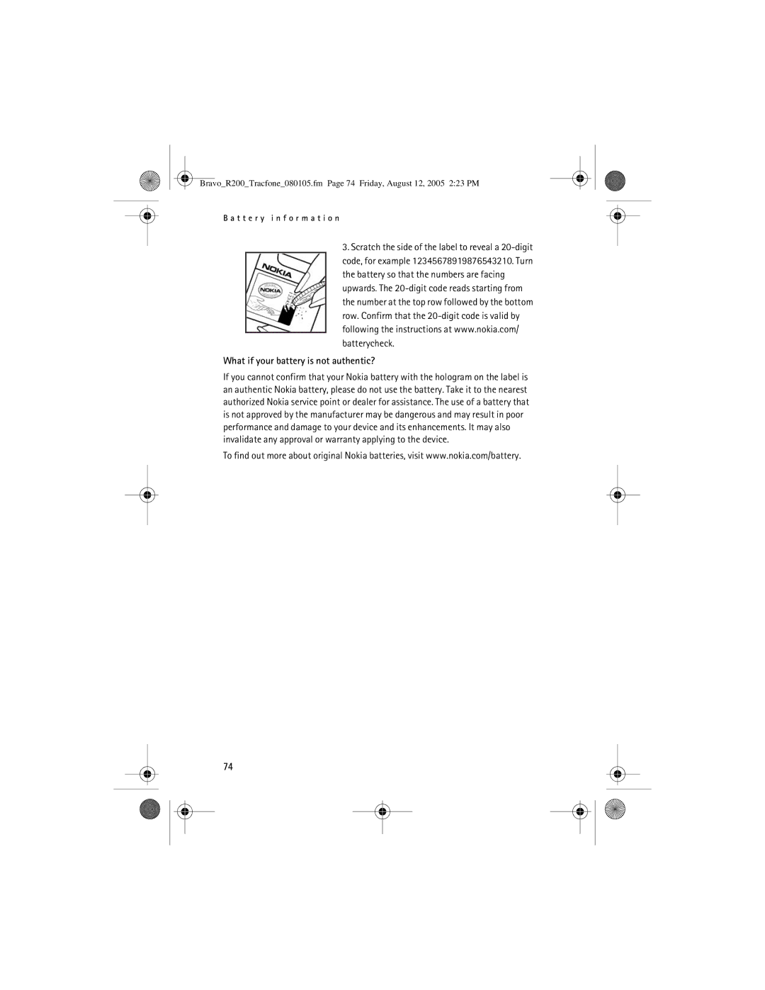 Nokia 2126 manual What if your battery is not authentic? 