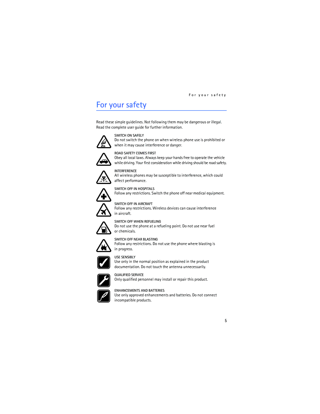 Nokia 2128i manual For your safety, Road Safety Comes First 