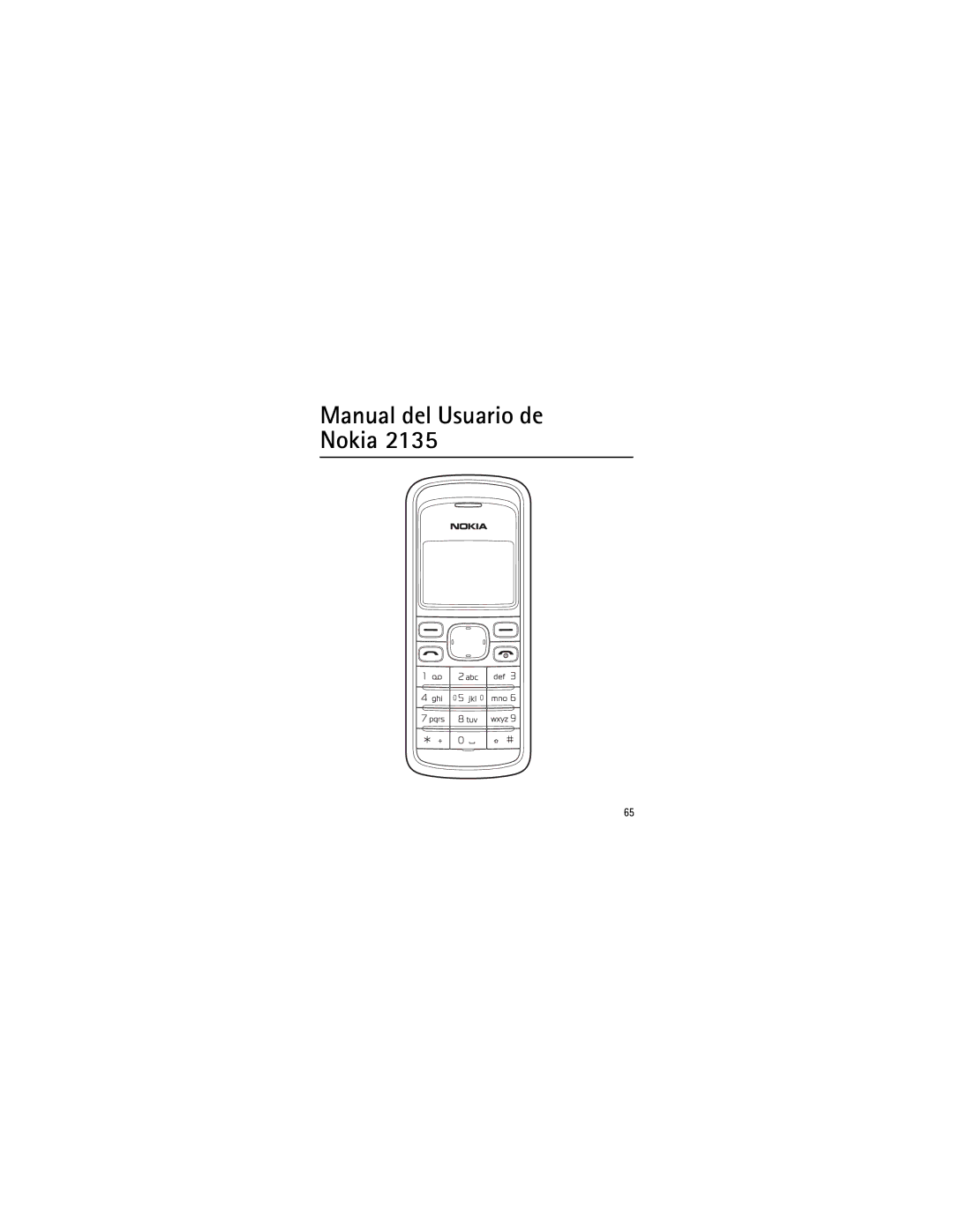 Nokia 2135 manual Manual del Usuario de Nokia 