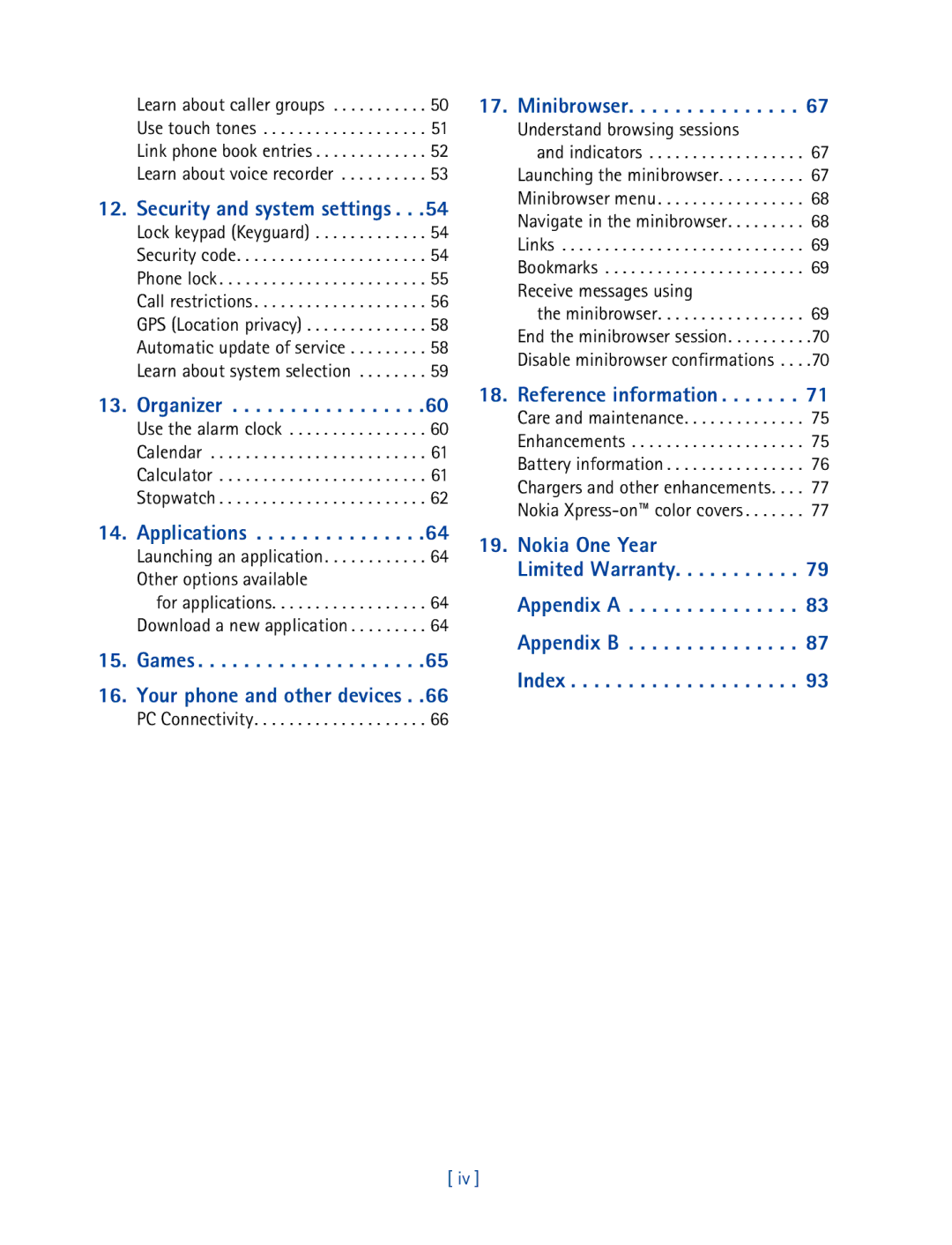 Nokia 2270 manual Security and system settings, Understand browsing sessions 