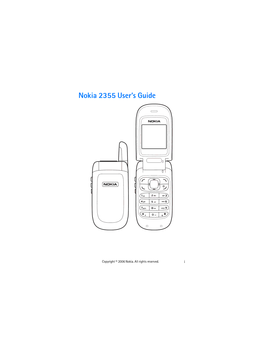 Nokia manual Nokia 2355 User’s Guide 