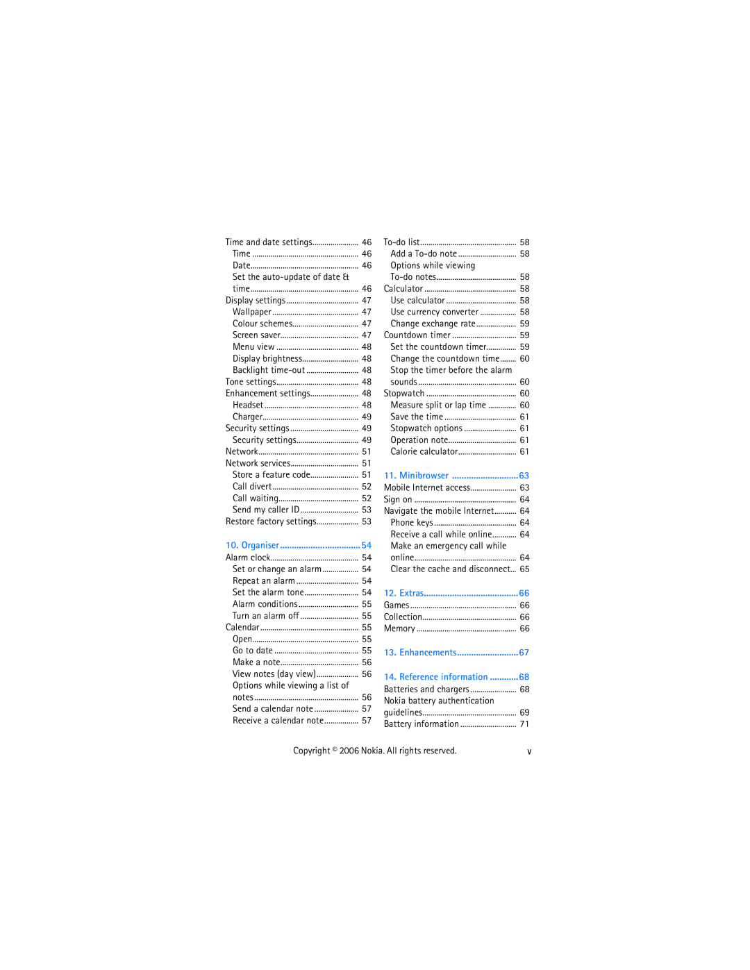 Nokia 2355 manual Options while viewing, Nokia battery authentication 