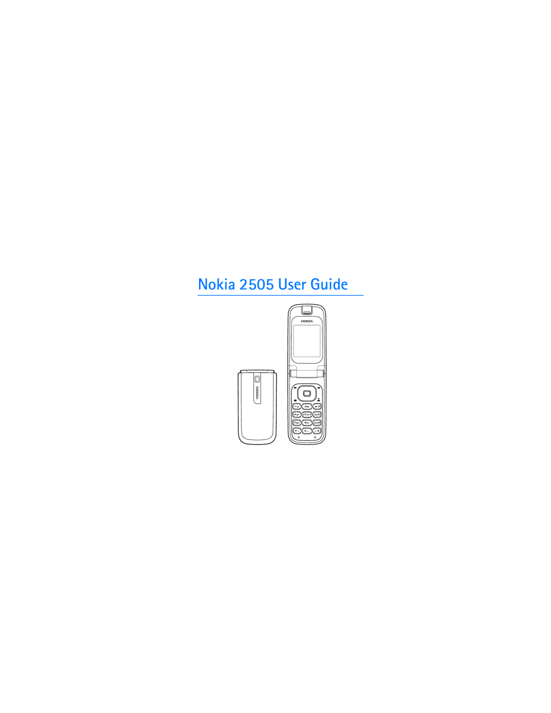 Nokia manual Nokia 2505 User Guide 