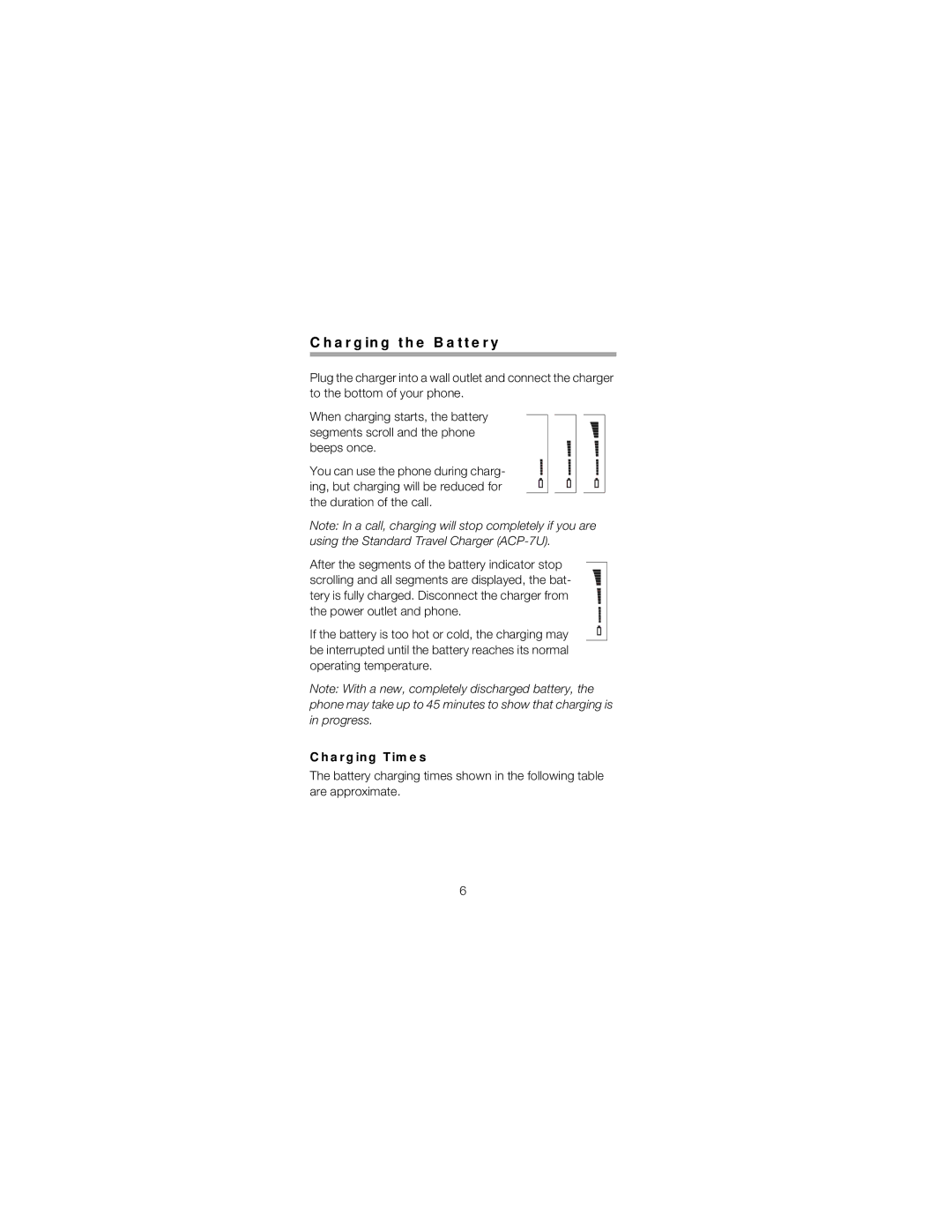 Nokia 252 owner manual Charging the Battery, Charging Times 