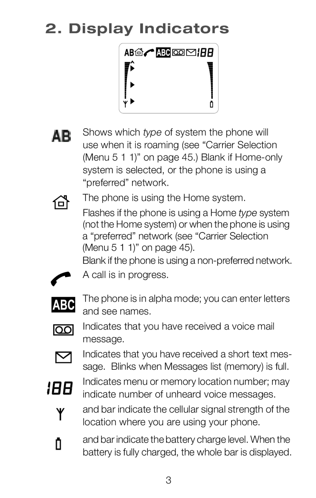 Nokia 252C owner manual Display Indicators 