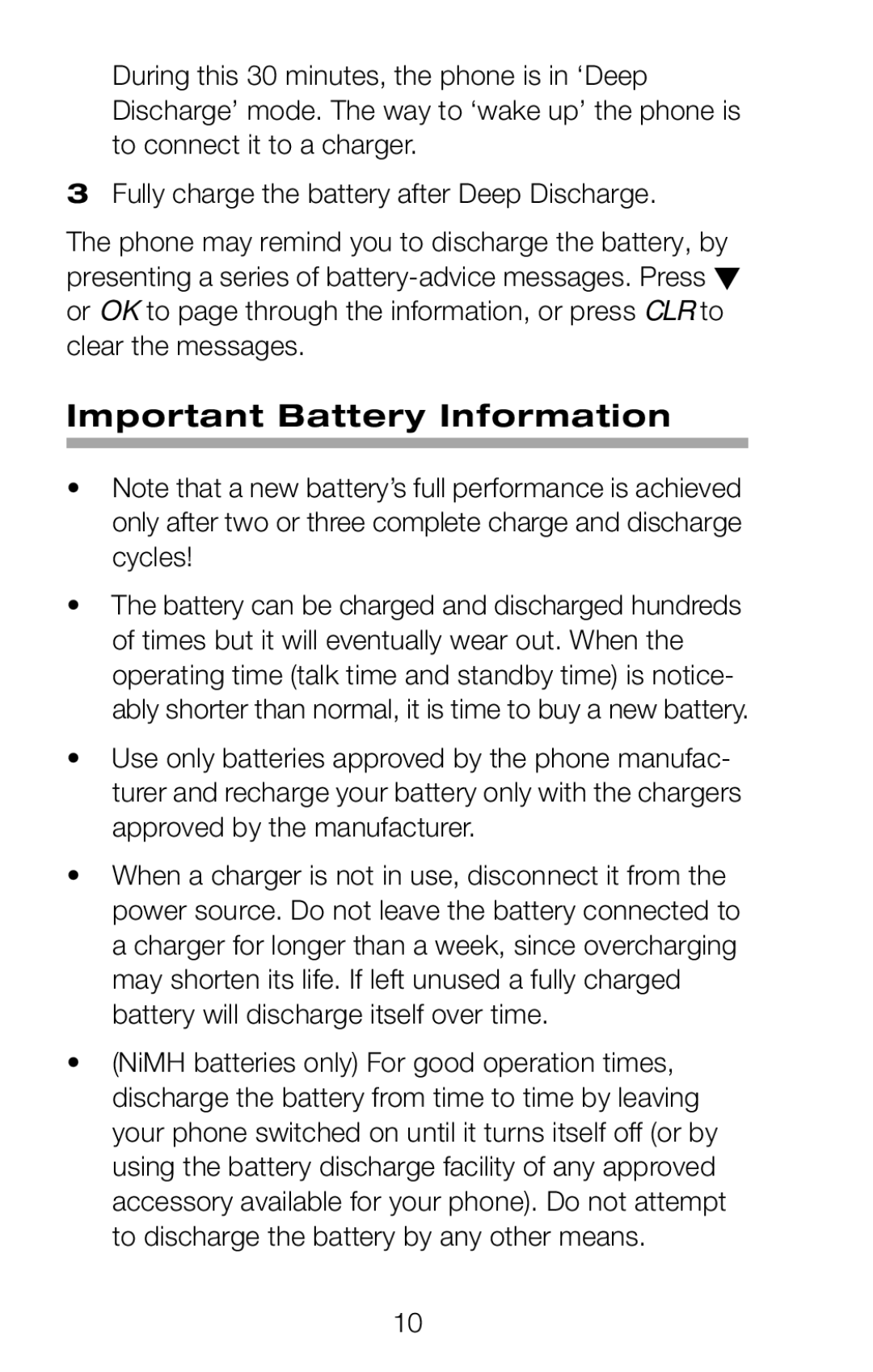 Nokia 252C owner manual Important Battery Information 