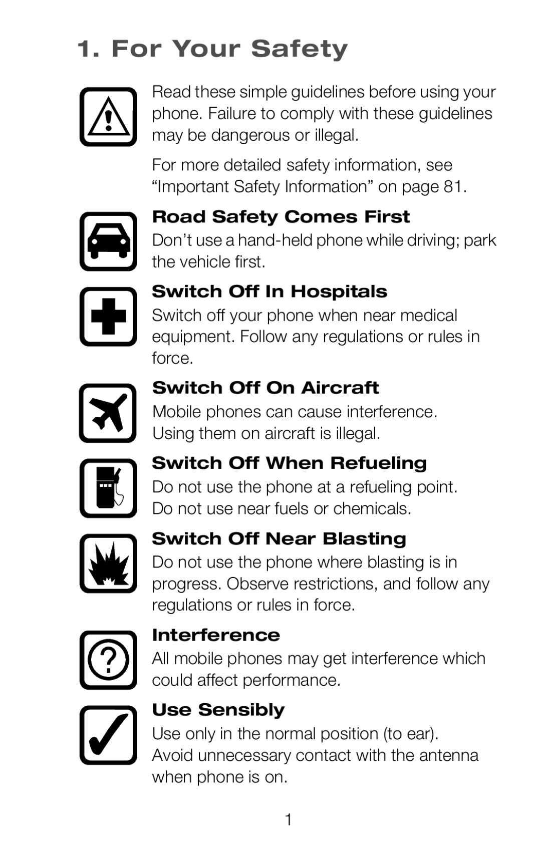 Nokia 252C owner manual For Your Safety 