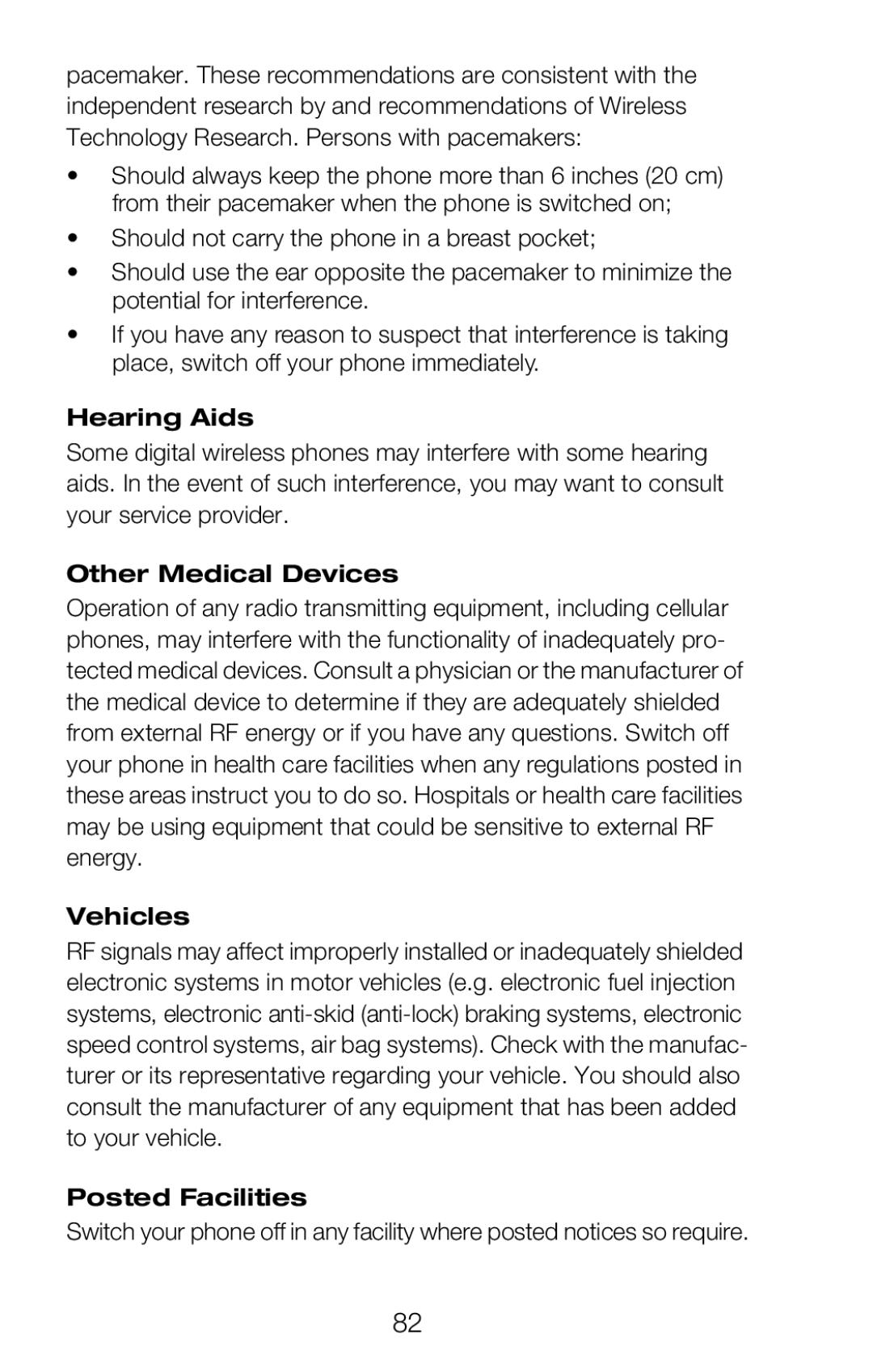 Nokia 252C owner manual Posted Facilities 