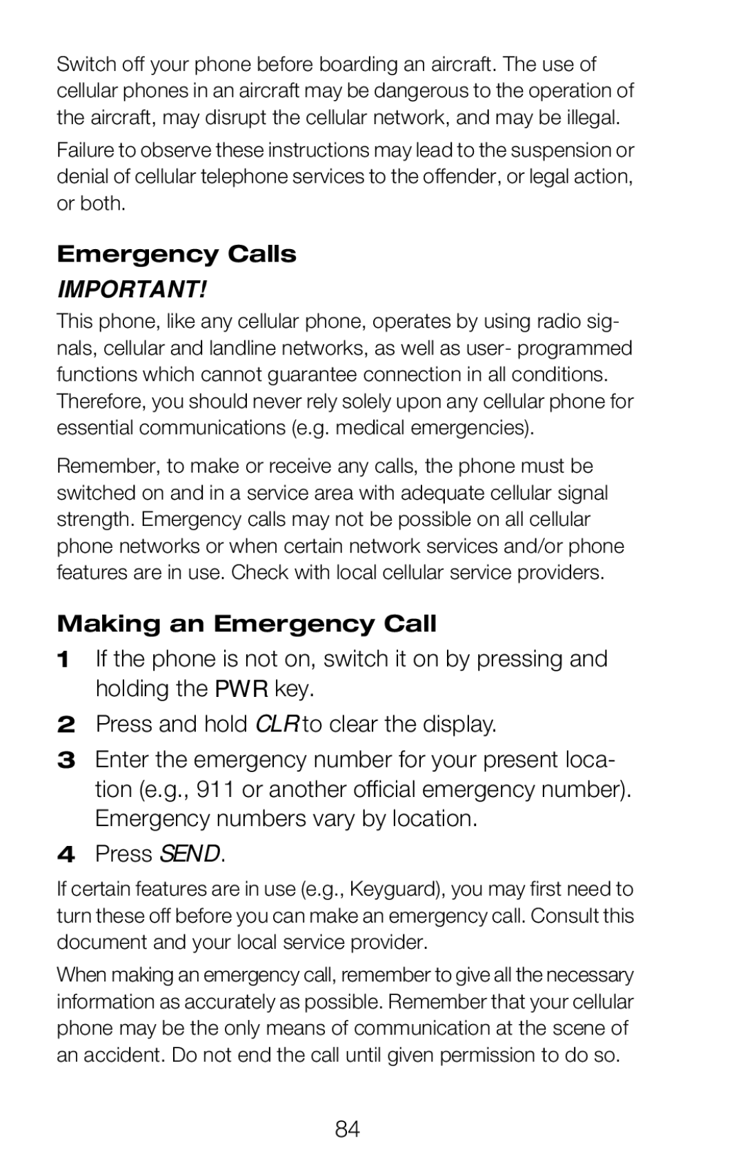 Nokia 252C owner manual Emergency Calls, Making an Emergency Call 