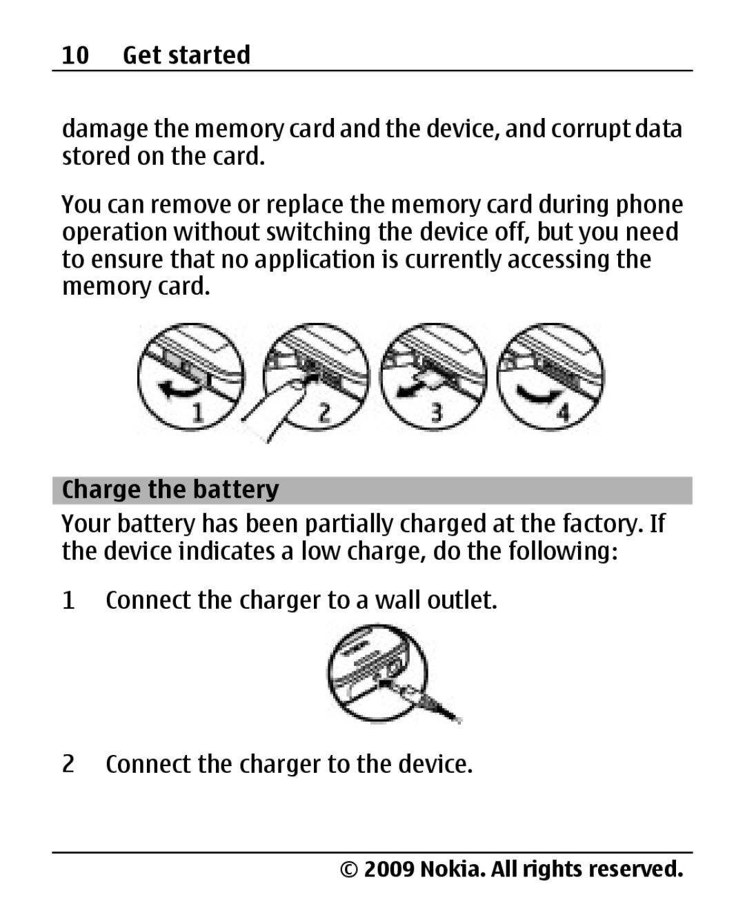 Nokia 2690 manual Charge the battery 