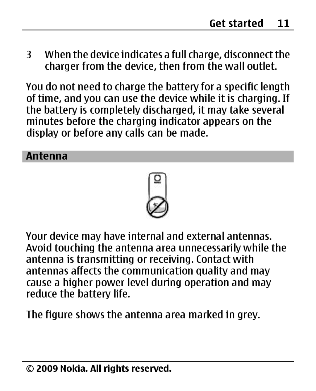 Nokia 2690 manual Antenna 