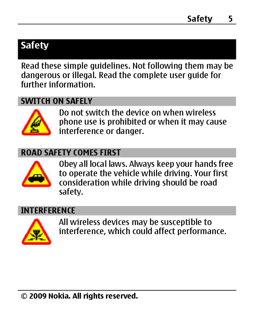 Nokia 2690 manual Safety 