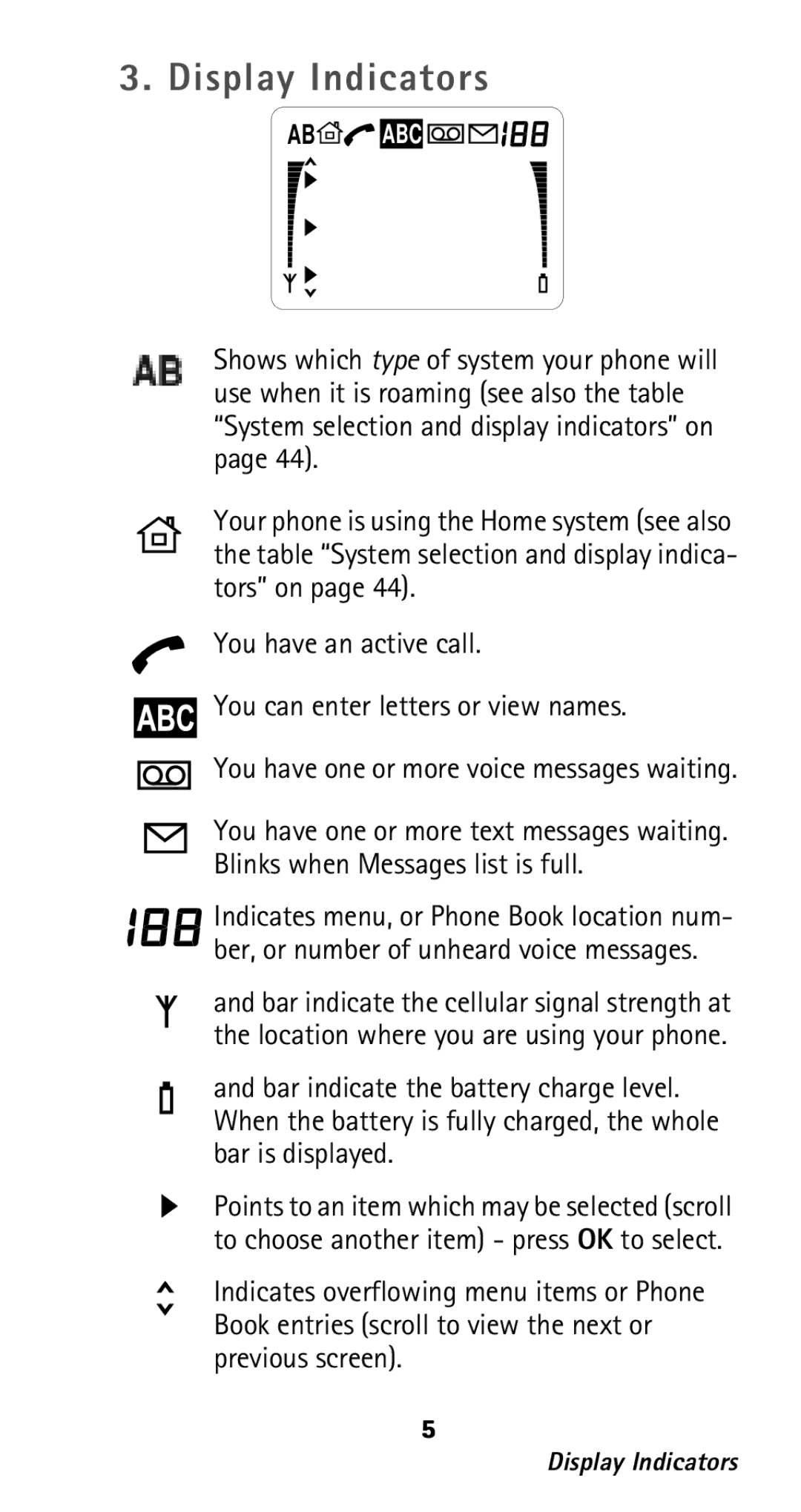 Nokia 282 owner manual Display Indicators 