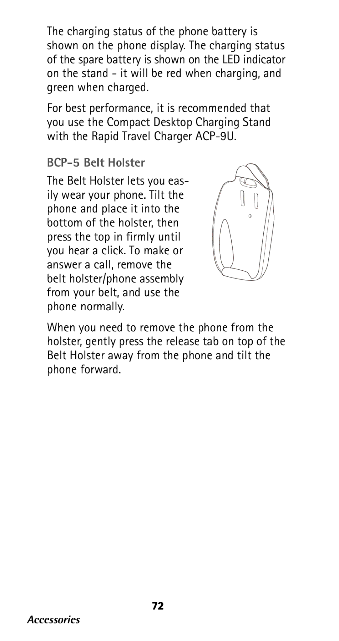 Nokia 282 owner manual BCP-5 Belt Holster 