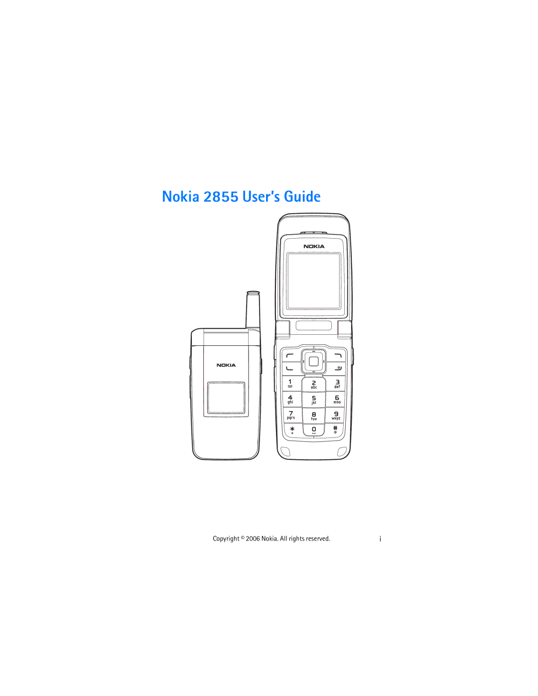 Nokia manual Nokia 2855 User’s Guide 